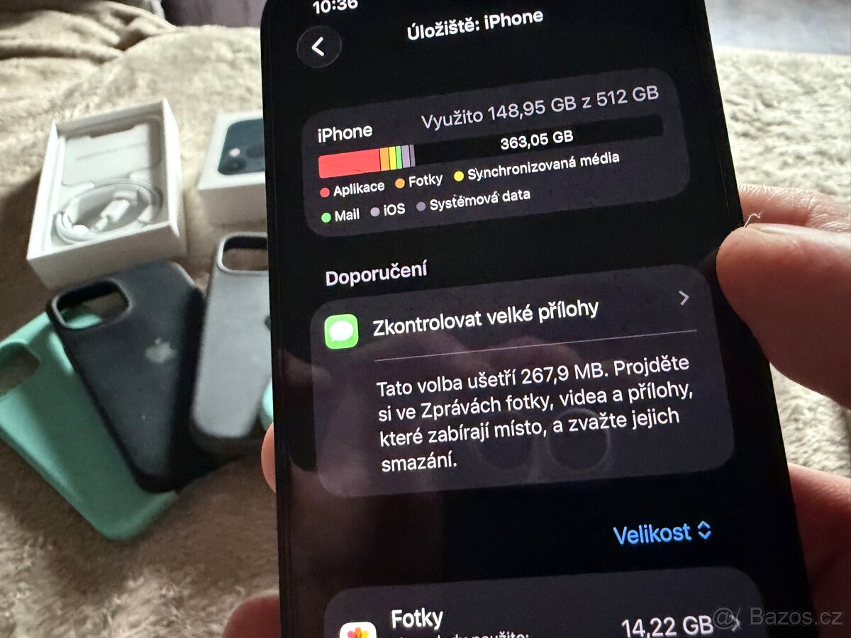 iPhone 13 mini 512GB ČERNÝ/black 93% - kompletní balení - 10