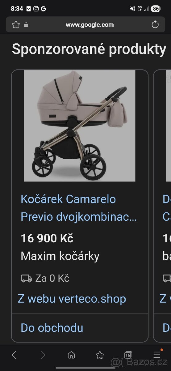 Kočárek Camarelo Previo - nový - 10