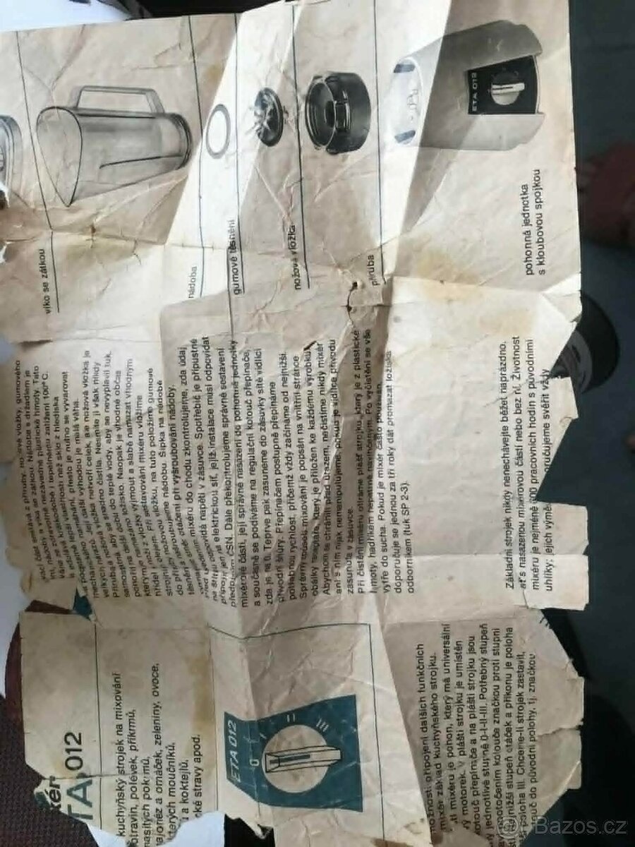 RETRO - Mixér ETA 012 Hlinsko, 3 rychlostní, funkční - 10