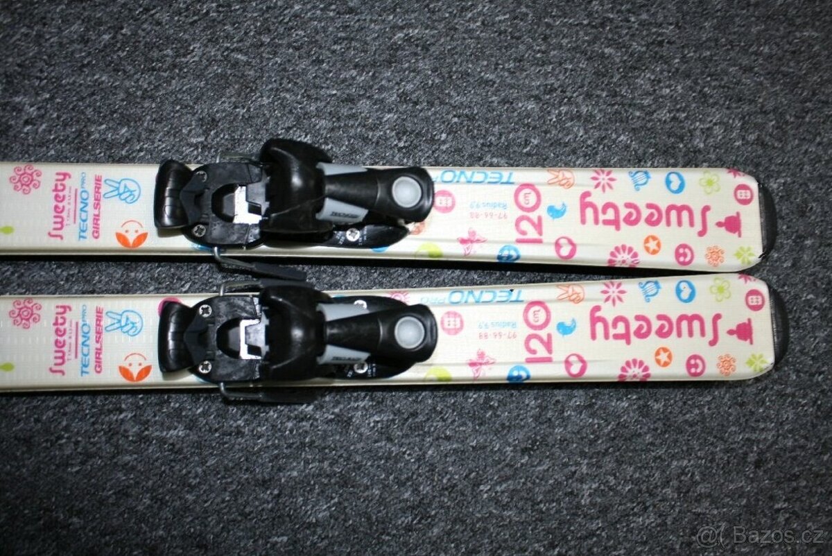 dívcí lyže tecno 120 cm , lyžáky - 10