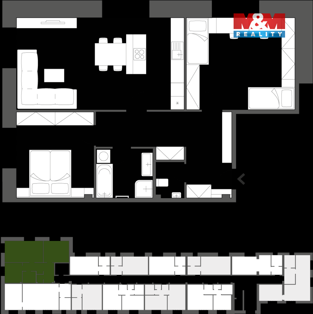 Prodej bytu 3+kk, 91 m², Nový Jičín, ul. Palackého - 10