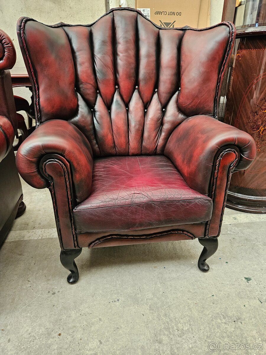 CHESTERFIELD ŠTÝL 3+1+1+UŠÁK KRESLO - 10