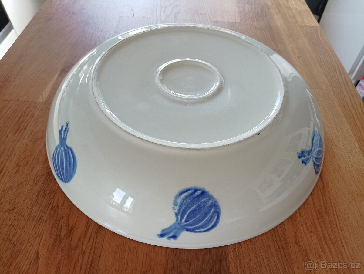 VELKÁ FAJÁNS MÍSA S CIBULOVÝM VZOREM FRANCIE - 10