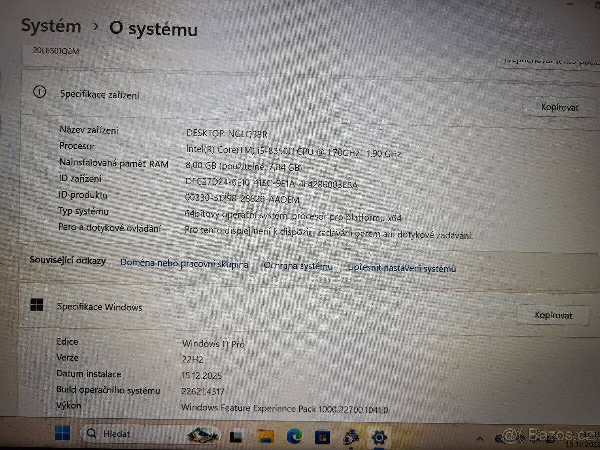 Lenovo T480 i5-8350U/16GB/512GB/W11 Pro/65W-2x nové BAT - 10