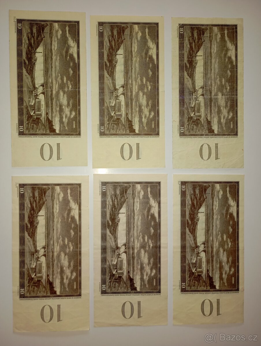 BANKOVKY 10 KČS 1960, RŮZNÉ SÉRIE, PĚKNÉ STAVY - 10