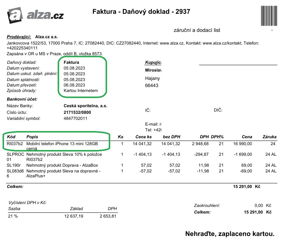 Iphone 13 mini 128 GB - 08/2023 - baterie 96% - 10