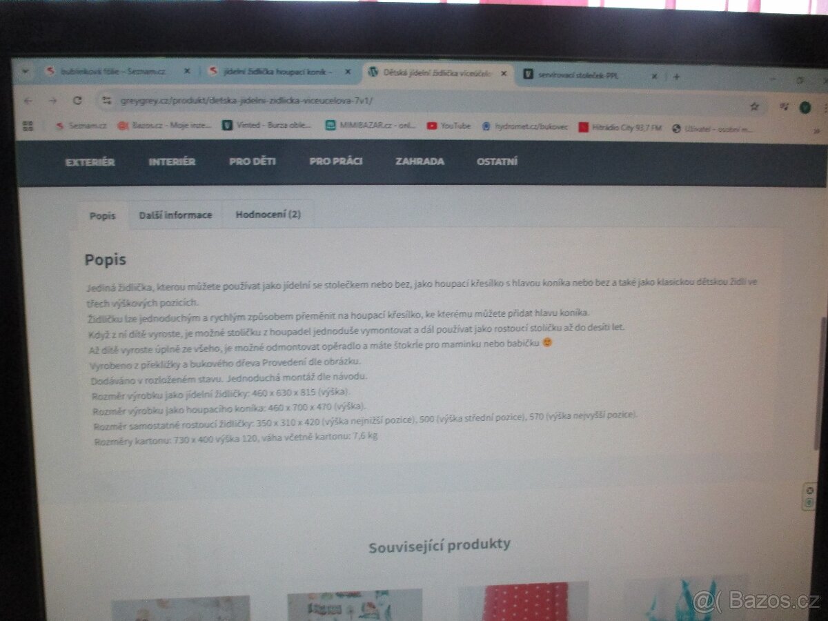 Víceúčelová dětská židliščka 7v1 - 10