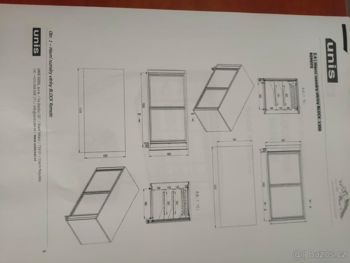Stolní chladící vitrína BLOCK 1300 samoobslužná - 10