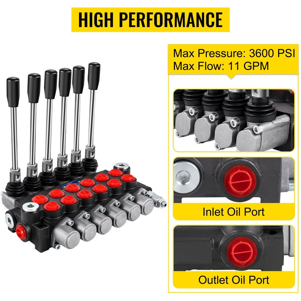 Hydraulický směrový ventil 6-cívkový - 10