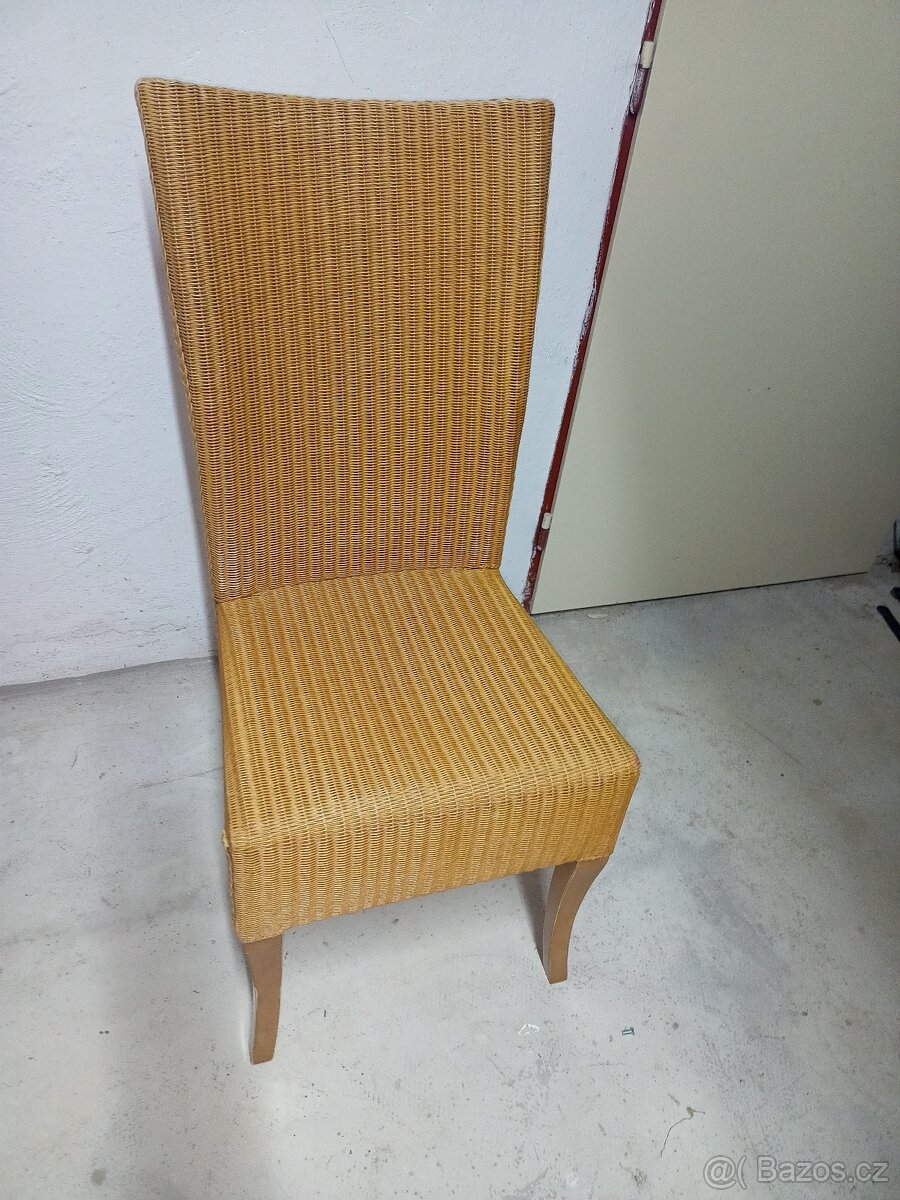 Prodám 4 x krásné vysoké ratanové židle s podsedáky - 10