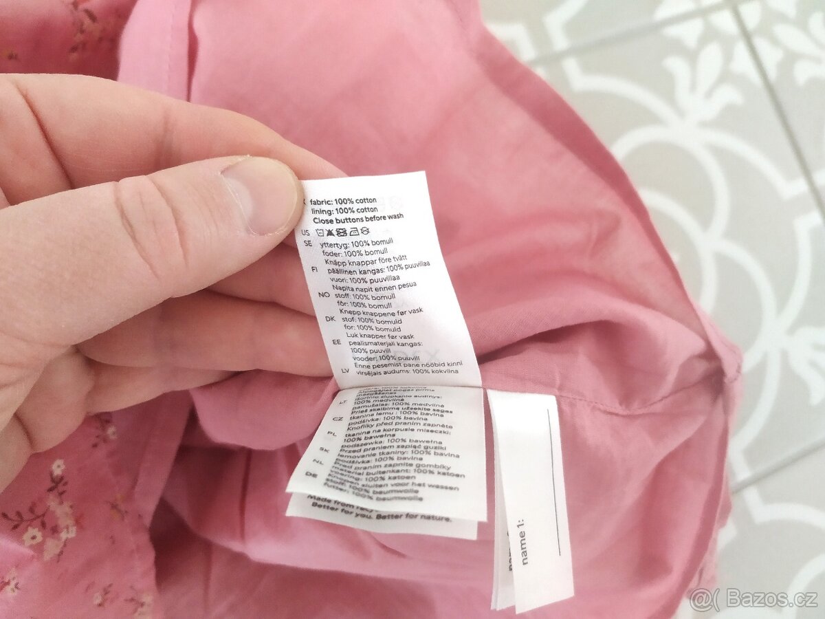 Nepoužité nové šaty Lindex 122 i 128 a 116 kytičky - 10