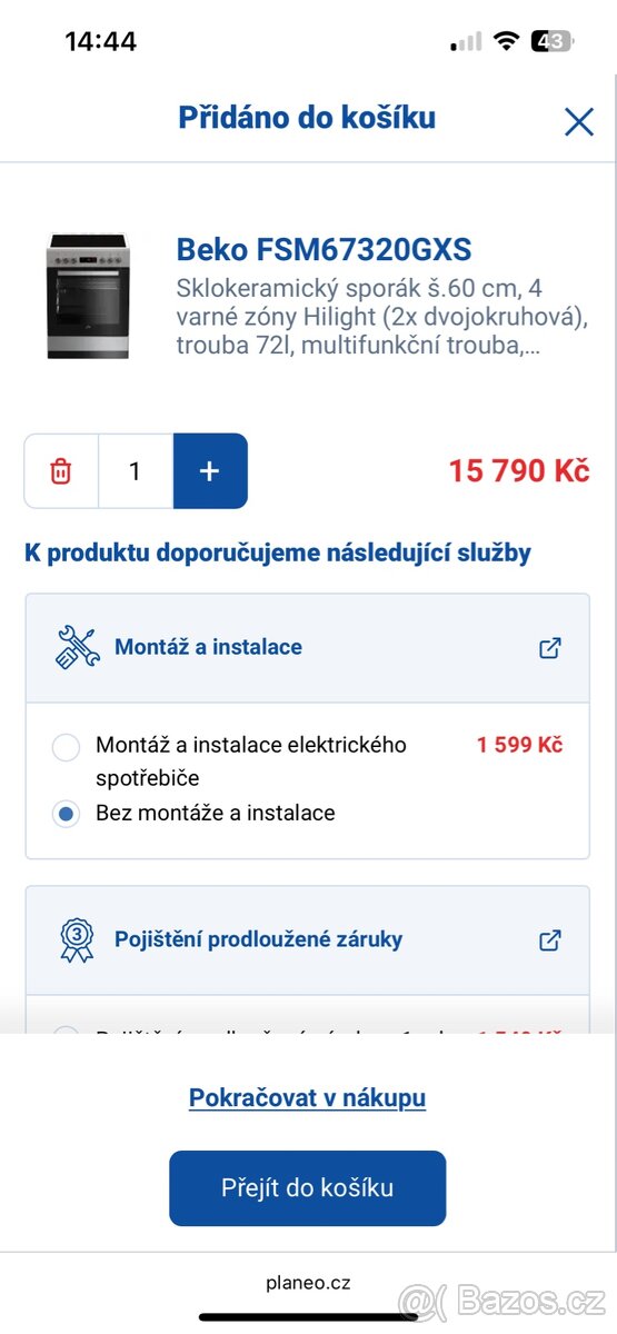 Sklokeramický sporák Beko - 10