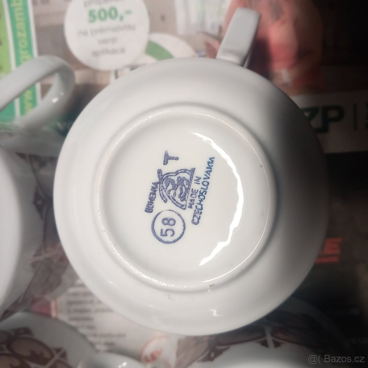 6ks kávové hrnečky hrnky retro stare BOHEMIA 58 - 10