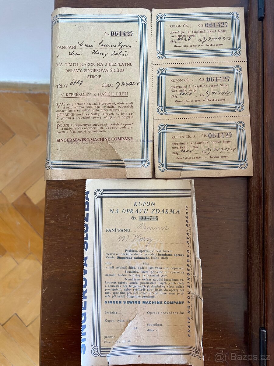 Šicí stroj SINGER - 10