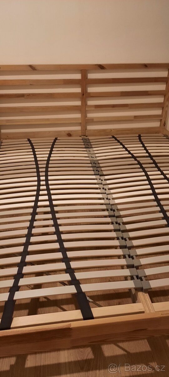 Postel IKEA Tarva 160 x 200 cm s roštem a dvěma matracemi - 10