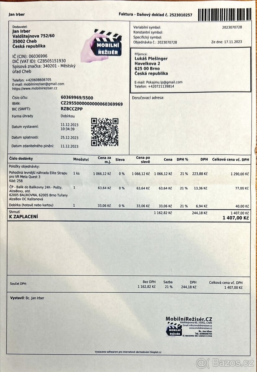 Meta Quest 3 128GB + příšlušenství - PC 22 tis - 10