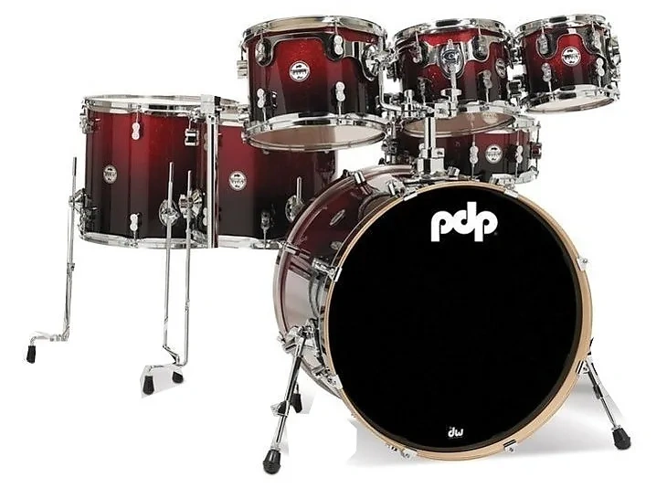 Bicí souprava pdp by DW+hardware,javorová,lakovaná jako nová - 10