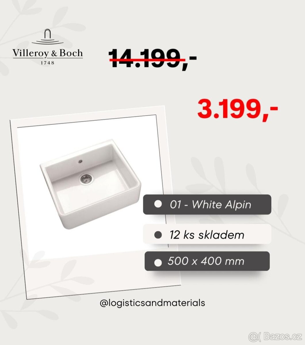 Villeroy & Boch výprodej — luxusní sanitární keramika - 10