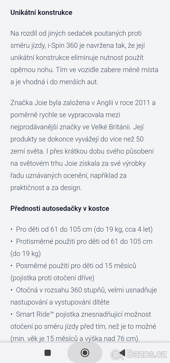 Autosedačka JOIE I-spin 360 E - 10