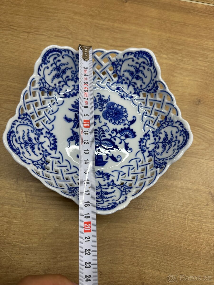 Mísa pětihranná prolamovaná 19 cm, Cibulák, originální z Dub - 10