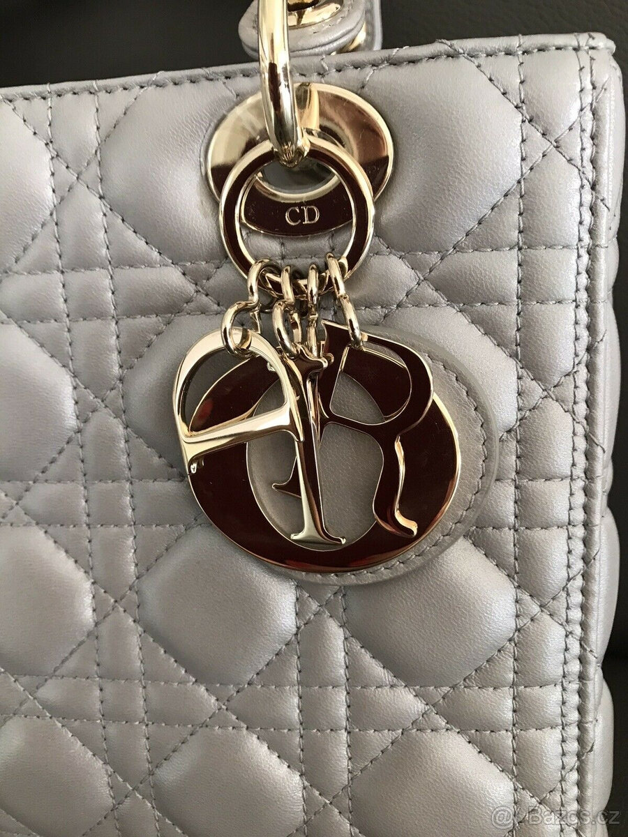 Dámská kabelka DIOR s účtenkou, úplně nová, světle šedá, kom - 10