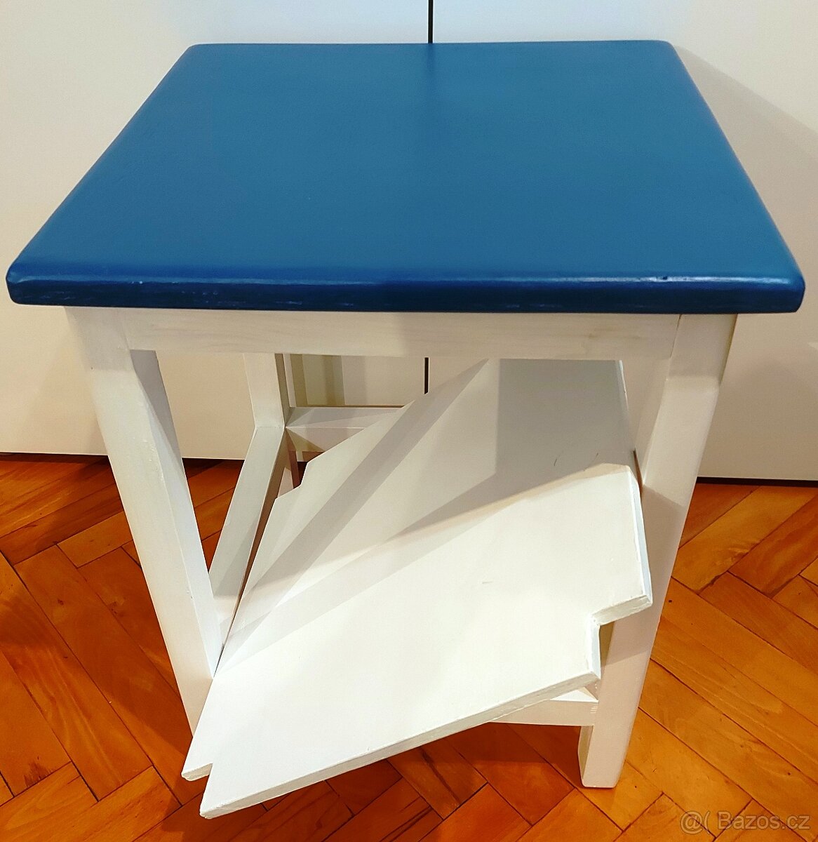 Stolička (štokrle) 40x40x53cm modrobílá - 10