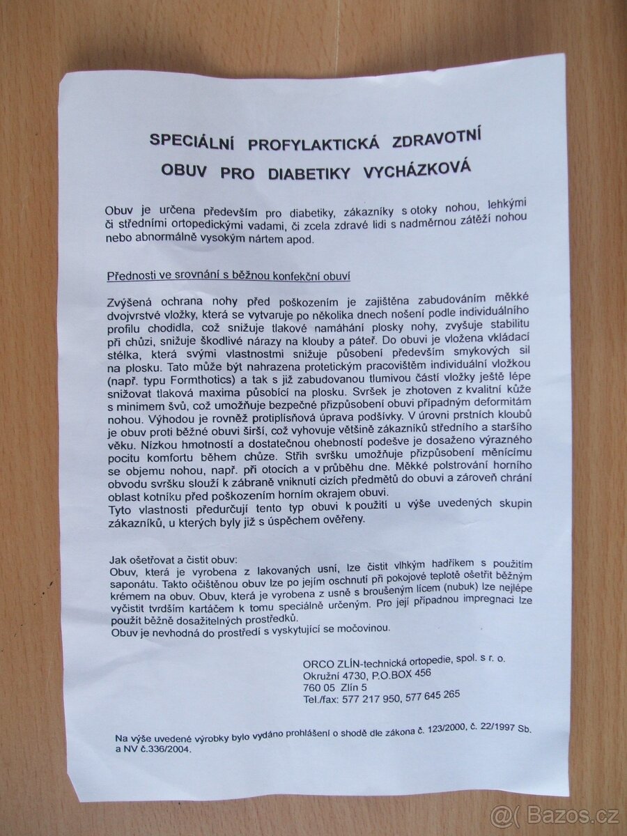 Dámská speciální profylaktická obuv pro diabetiky č.40 - 10