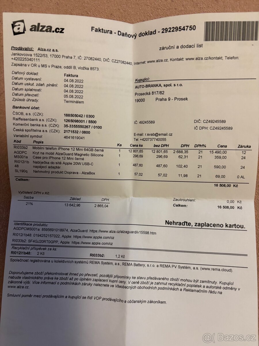 Apple iPhone 12 mini 64 gb-baterie 87%+faktura - 10