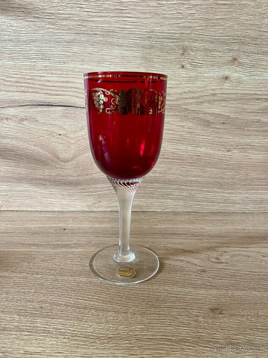 sklenice na víno z rubínového skla luxusní sklenice na víno - 10