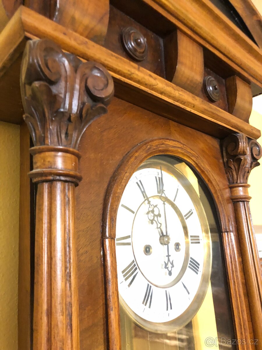 Starožitné hodiny nástěnné pendlovky - 10