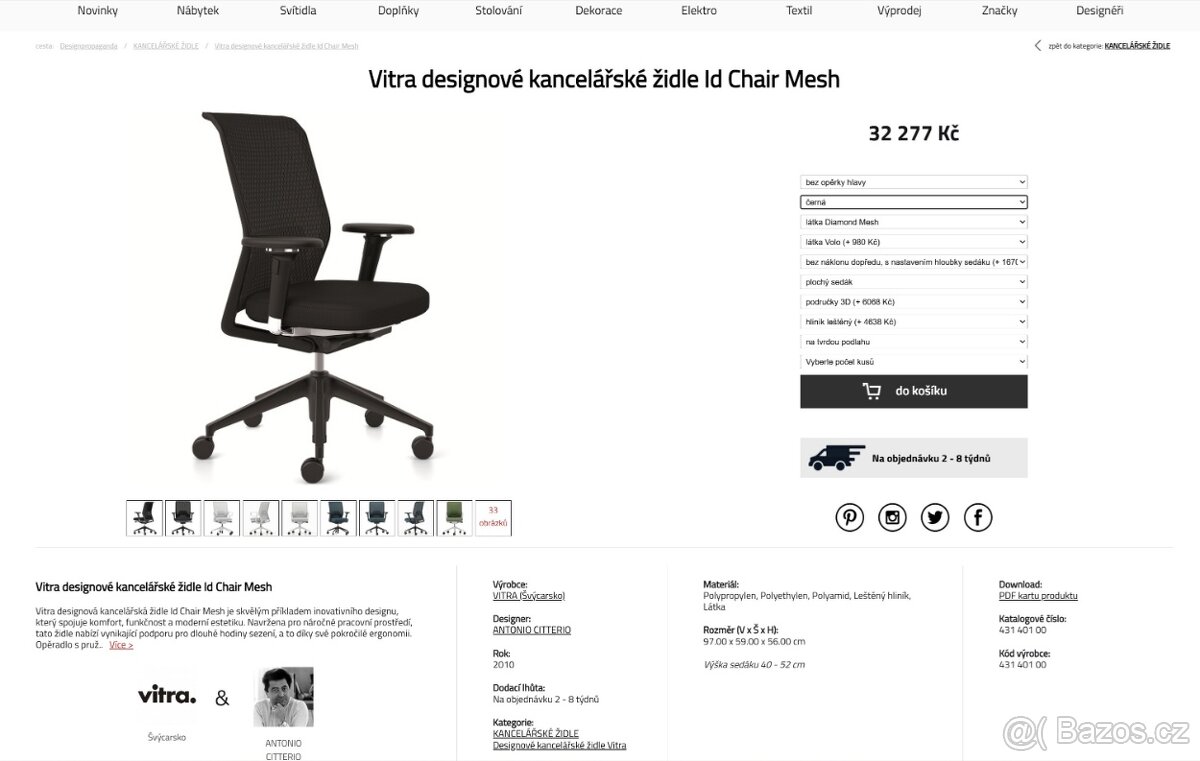 Kancelářská židle - Vitra ID Mesh diamond PC 30000,- NOVÁ - 10