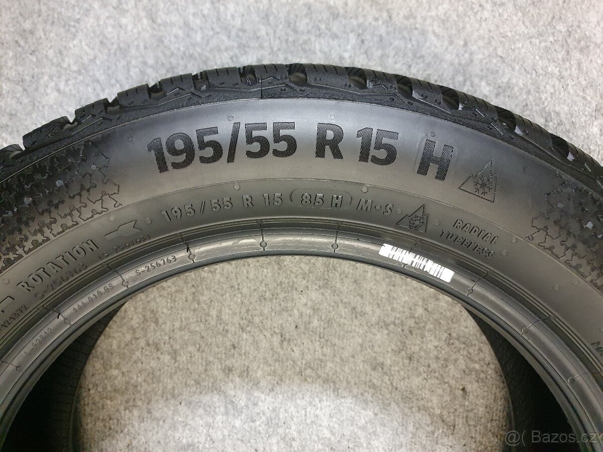 2x ZÁNOVNÍ 195/55 R15 Zimní pneu Continental WC TS870 - 10