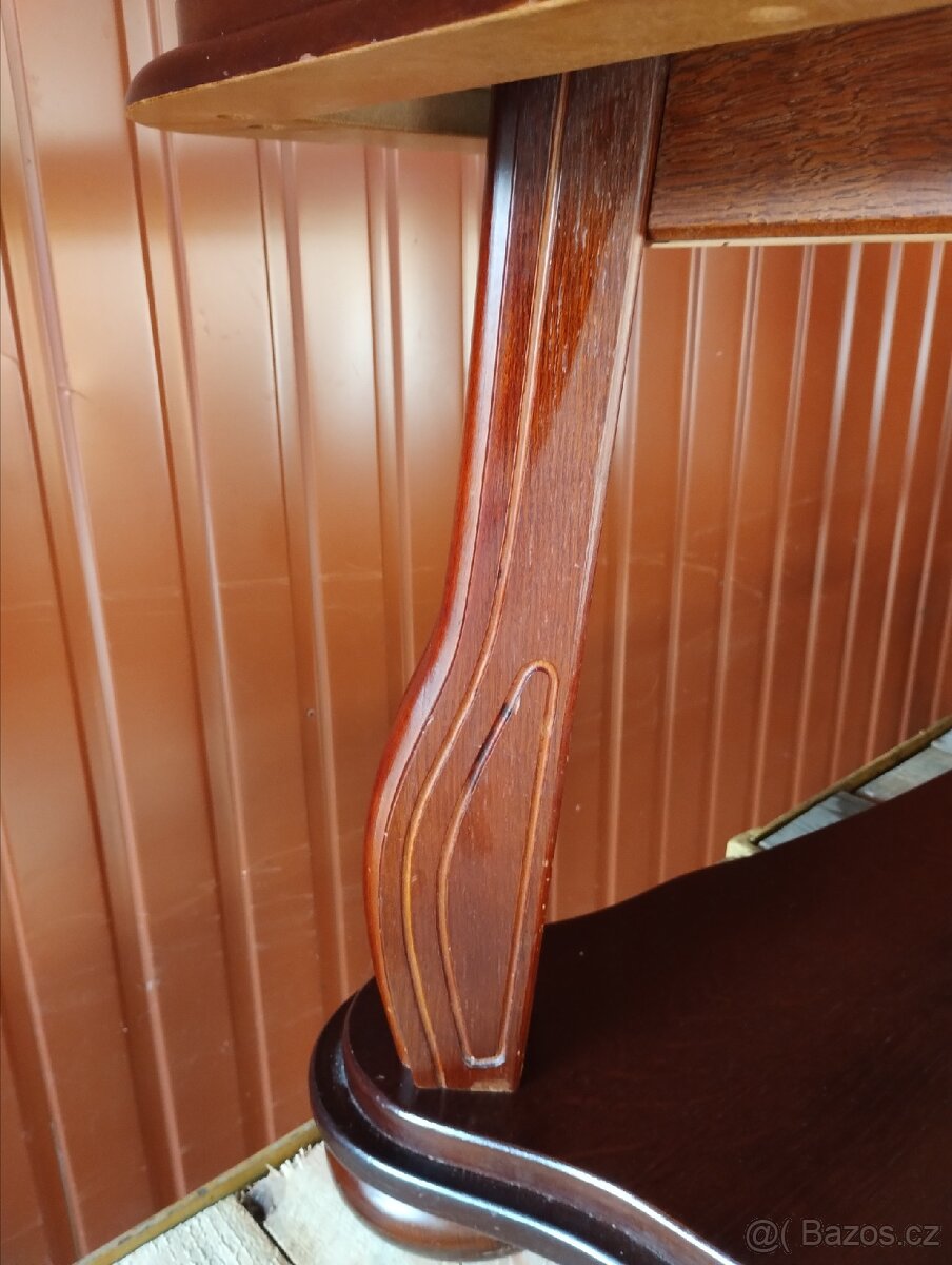 Dřevěný konferenční stolek / masiv / pravé dřevo - 10