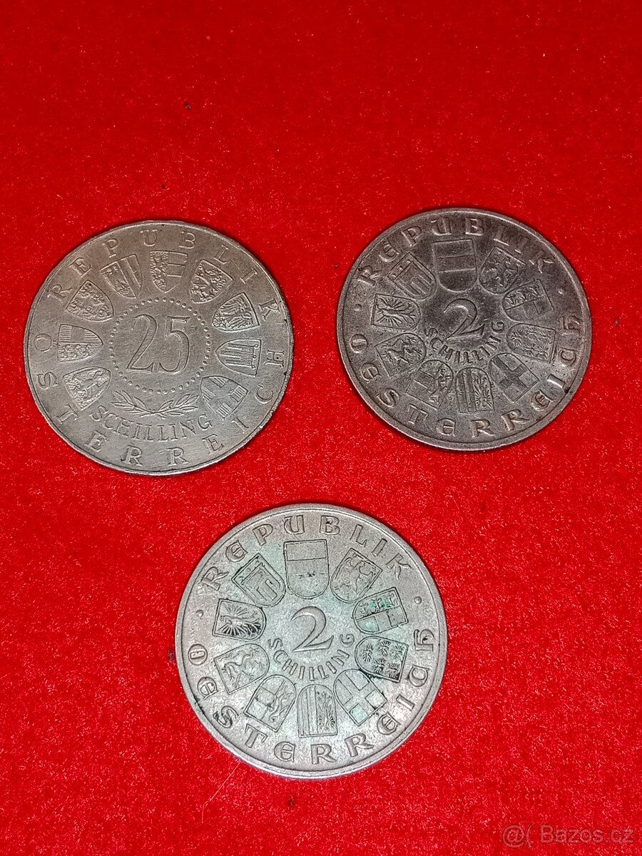 Stříbrné mince 14 ks - 10