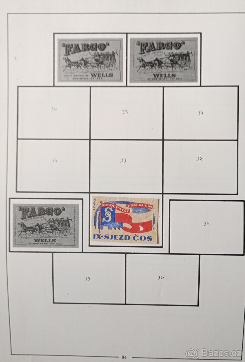 Album zápalkových nálepek 1945–1984 – 91 ks, pěkný stav - 10