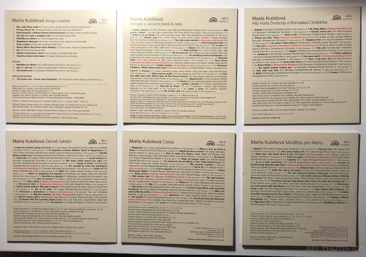 CD I. Bartošová • M. Kubišová • M. Rottrová - 10