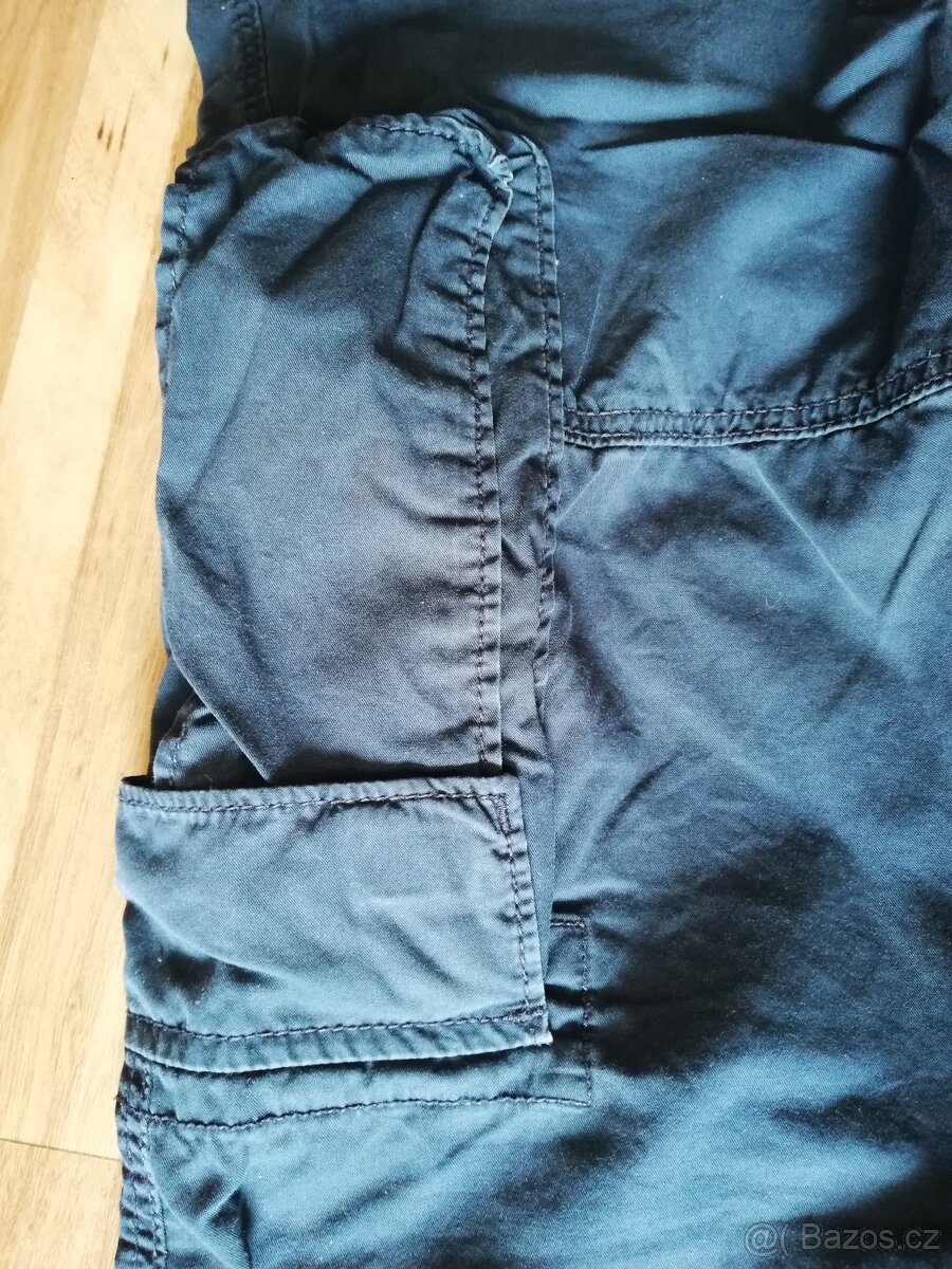 Chlapecké tm. modré lehčí kalhoty - kapsáče (6 kapes) LOGG - 10