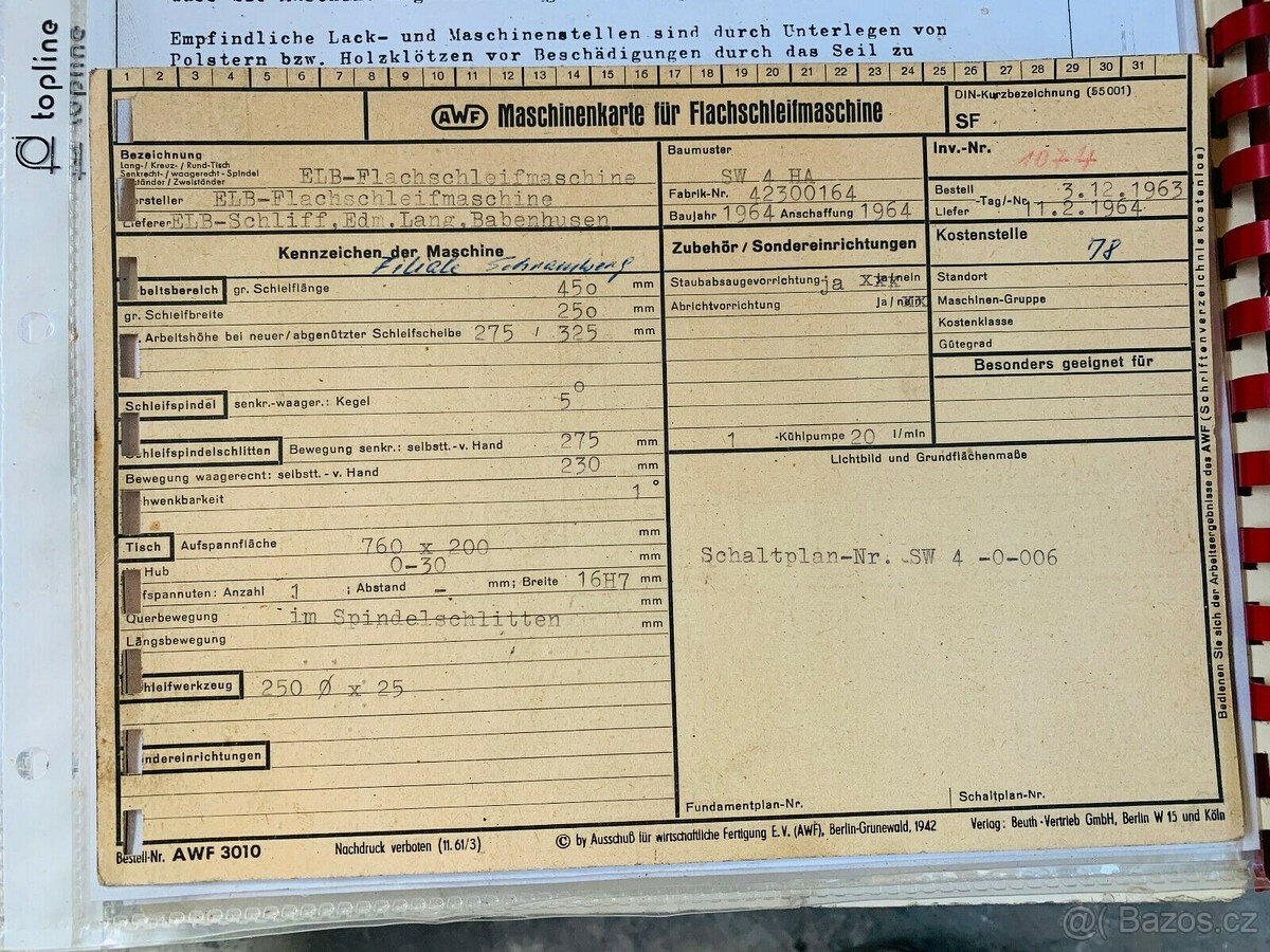 Elb SW 4 HA, rovinná bruska, bruska - 10