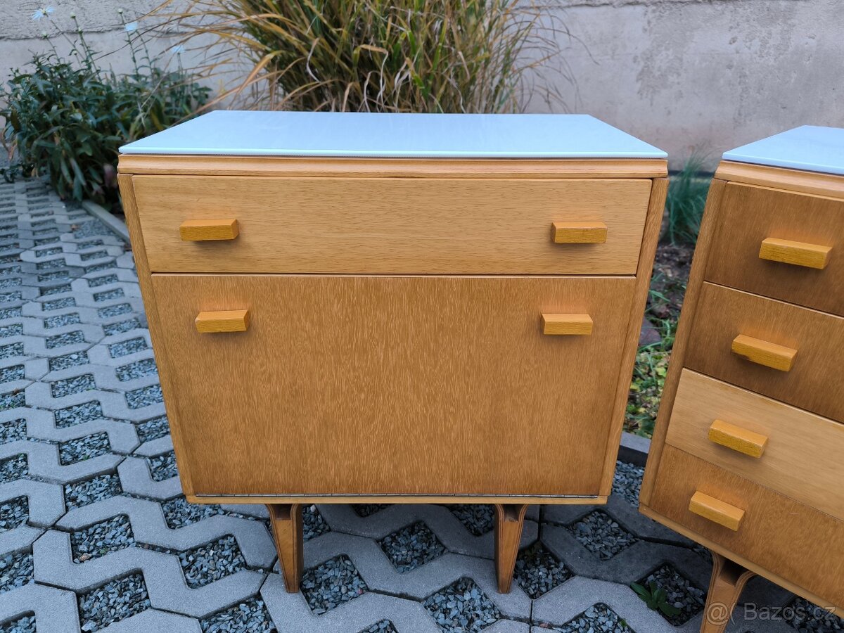 Retro noční stolky František Mezulánik - 70. léta - 10