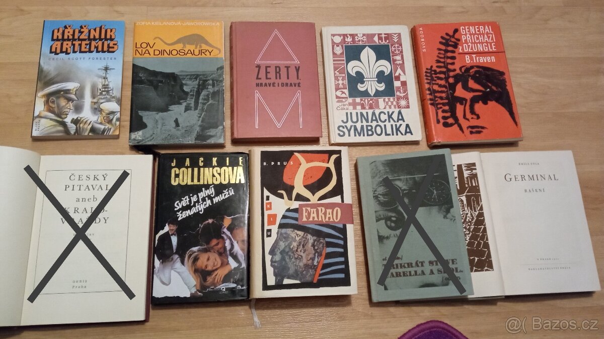 Knihy různé cca 90 kusů po 20 kč kus - 10