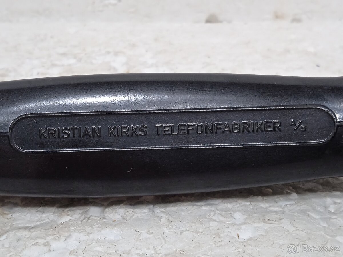 Retro smaltovaný telefon JYDSK s kličkou - 10