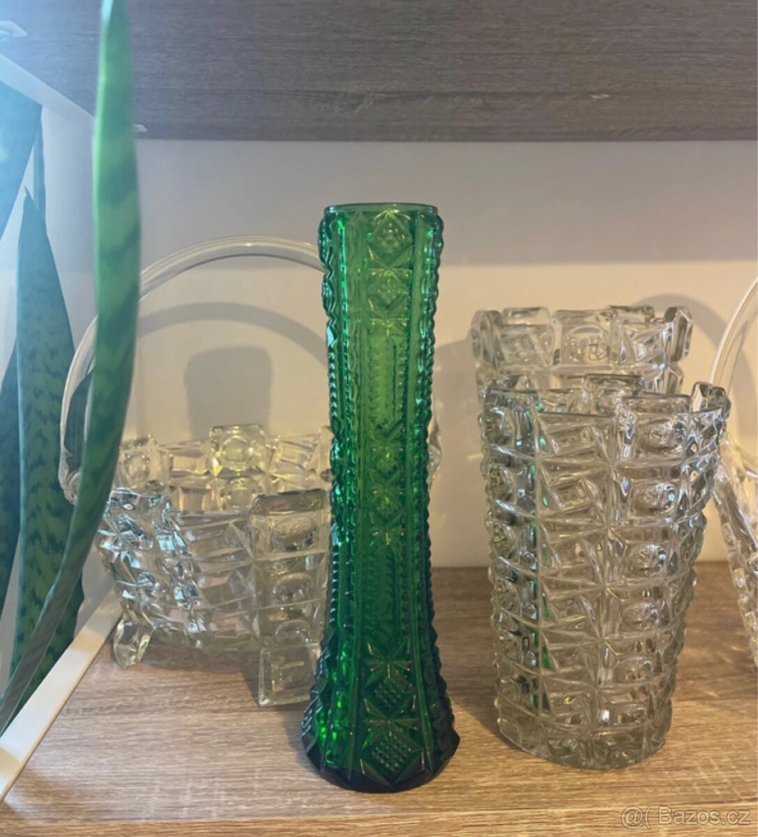 Crystalex Nový Bor váza zelená - 10