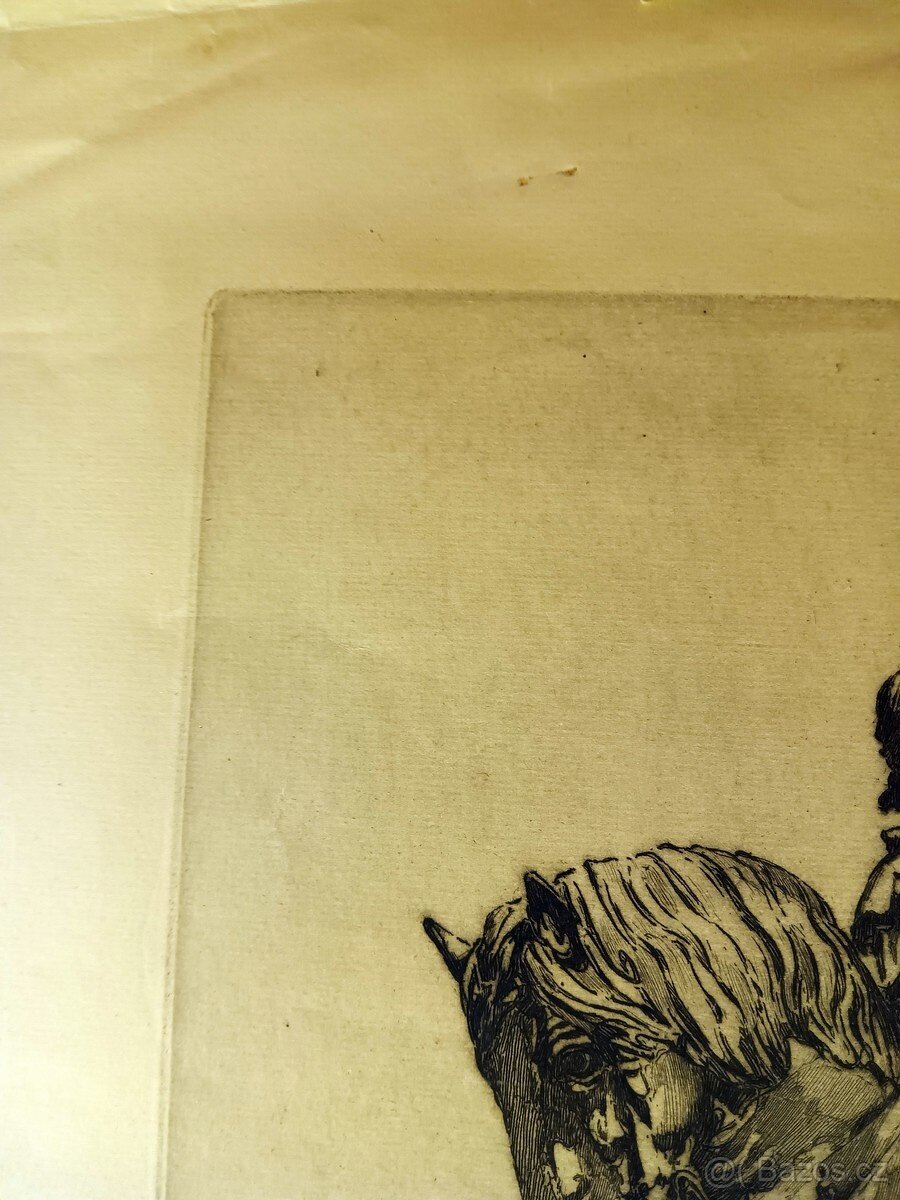 Vondrouš Jan Charles, Monument Jana Zizky, originalni lept, - 10