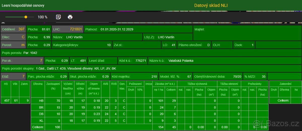 Prodám lesní pozemek v k.ú. Valašská Polanka - 10