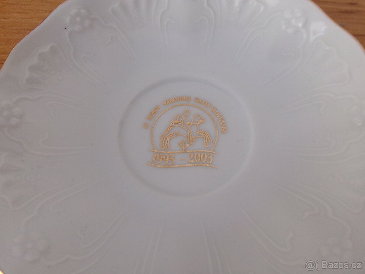 Národná banka Slovenska - 10 let,šálek s podšálkem - 10