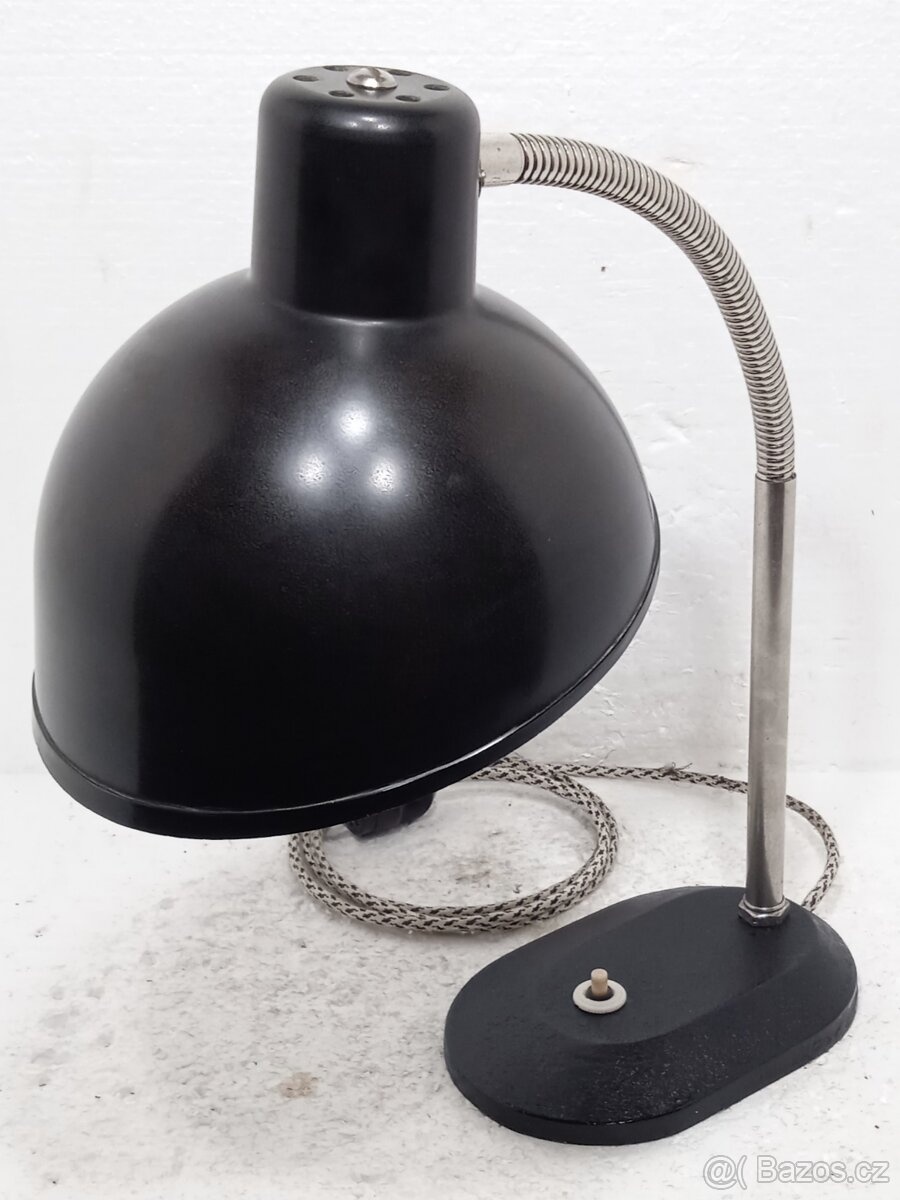 Retro bakelitová stolní lampa s husím krkem - 10