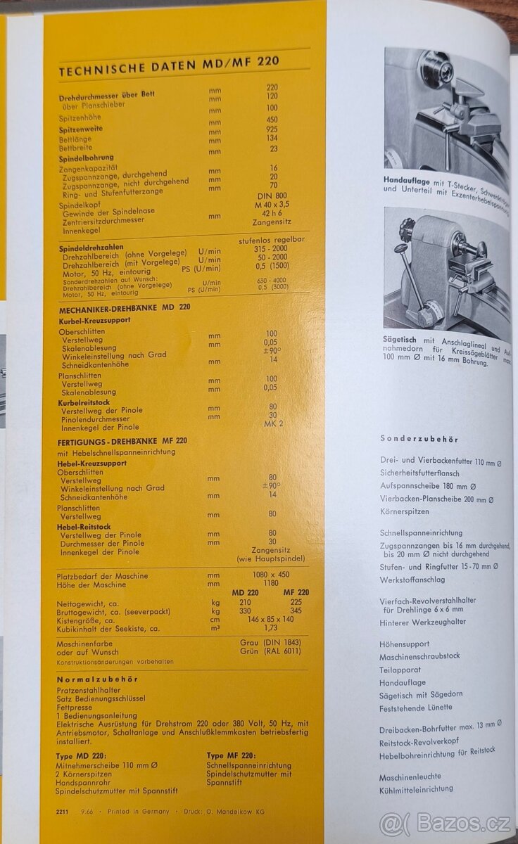 Soustruh WEILER MD220_2 - 10