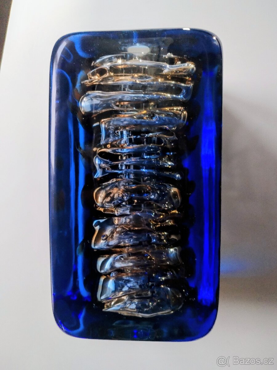 Váza Hutní sklo-František Vízner Škrdlovice vzor 6860/18 - 10