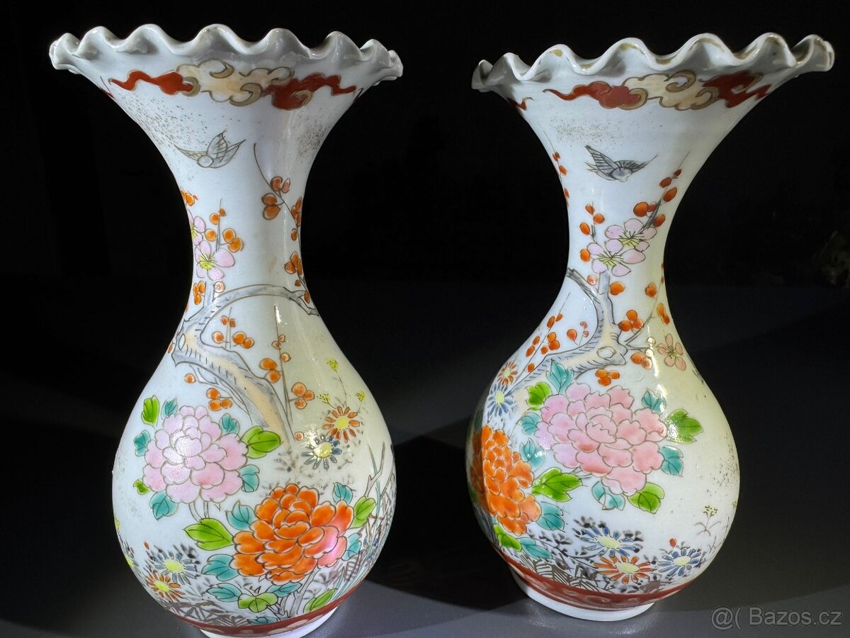 Párové vázičky Imary Japonsko 1920 -1950 - 10