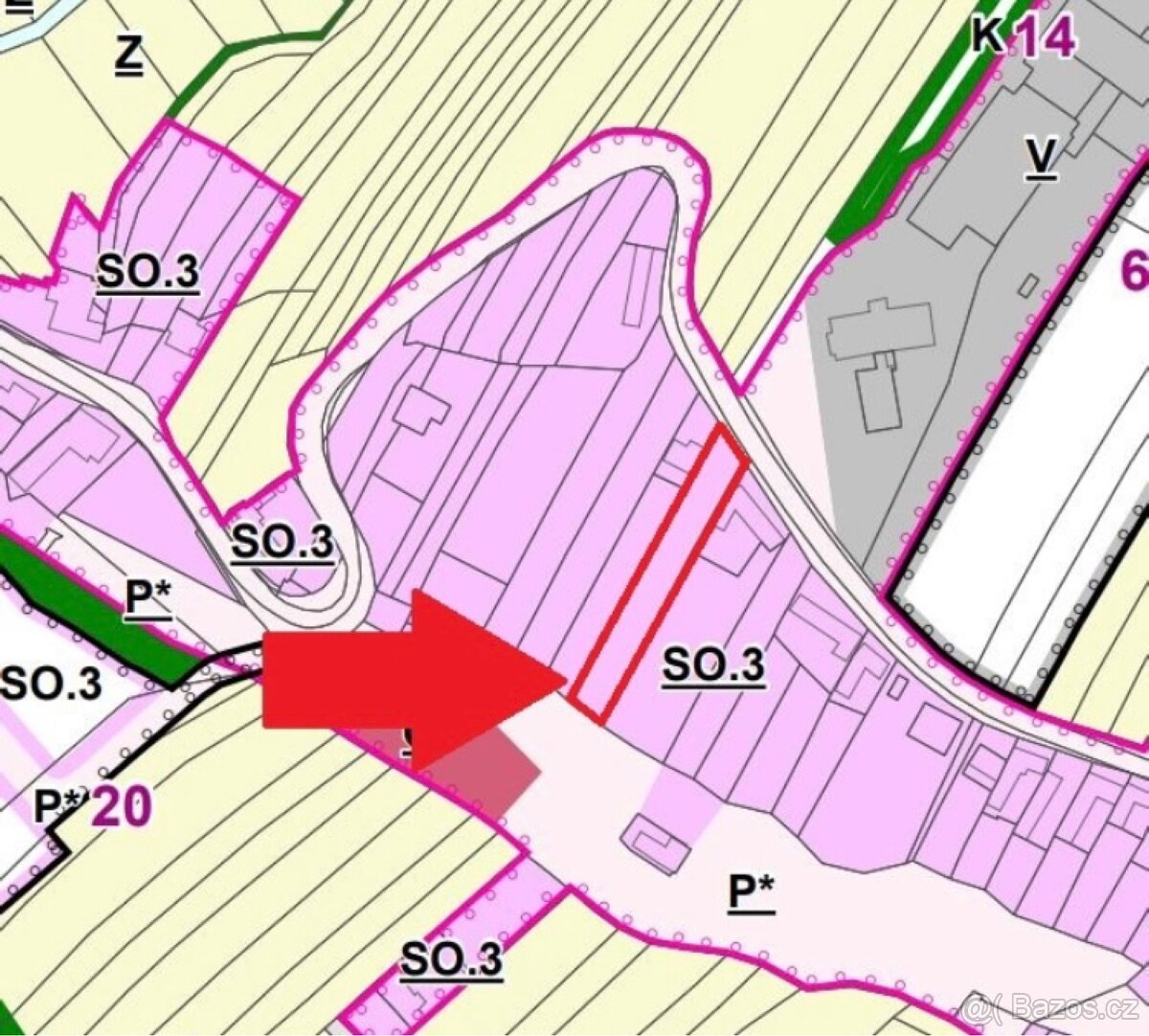 Pozemek k prodeji Svárov u UH - 1084m2 - 10
